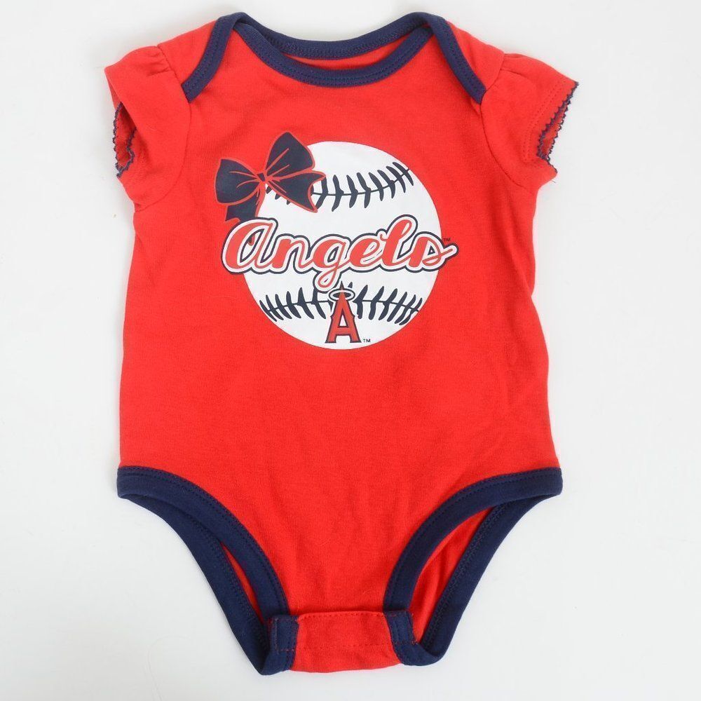 Los Angeles Angels Baseball MLB Girls Newborn & Infants Bodysuit Romper RED